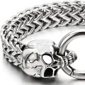 Brazalete de cadena franco neo-gótica mayorista personalizada con broche de primavera Amazon Venta caliente Cadena de acero inoxidable de acero inoxidable